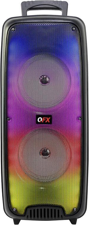 QFX - Portable Bluetooth Rechargeable Speaker with LMS Liquid Motion Lights - Black (LMS-66)