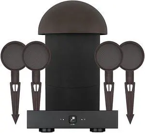 Sonance - PATIO4.1 W/ 2-100 AMP - Patio Series 4.1-Ch. Outdoor Speaker System with 2-Ch. Amplifier (Each) - Brown/Black (93553)