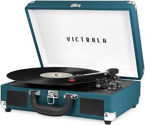 Victrola - Journey Bluetooth Suitcase Record Player with 3-speed Turntable - Blue Coral (VSC-550BT-BCL)
