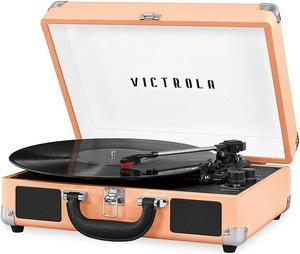 Victrola - Journey Bluetooth Suitcase Record Player with 3-speed Turntable - Peach (VSC-550BT-TPG)