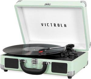 Victrola - Journey Bluetooth Suitcase Record Player with 3-speed Turntable - Hint of Mint (VSC-550BT-HOM)