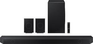 Samsung - Q series 11.1.4 ch. Wireless Dolby Atmos Soundbar + Rear Speakers w/ Q-Symphony- Titan Black. - Black (HW-Q990D/ZA)