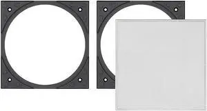Sonance - VX4SQ-T - Visual Experience Series  4" Small Square Adapter w/ Micro Trim Grille (2-Pack) - Paintable White (96029)