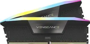 CORSAIR - VENGEANCE RGB 64GB (2x32GB) 6400MHz DDR5 C40 DIMM Desktop Memory - Black (CMH64GX5M2Y6400C32) CORSAIR - VENGEANCE RGB 64GB (2x32GB) 6400MHz DDR5 C40 DIMM Desktop Memory - Black (CMH64GX5M2Y6400C32)