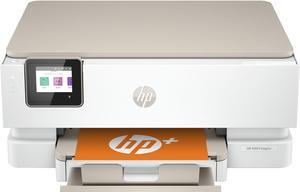 HP - ENVY Inspire 7255e Wireless All-In-One Inkjet Photo Printer with 3 months of Instant Ink included with HP+ - White  and  Sandstone (1W2Y9A#B1H)
