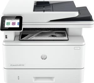 HP - LaserJet Pro MFP 4101fdw Wireless Black-and-White All-in-One Laser Printer - White (2Z619F#BGJ)
