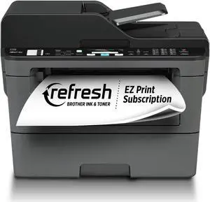 Brother - MFC-L2717DW Wireless Black-and-White All-in-One Laser Printer with up to 500 Pages of Bonus Toner Included - Black (MFC-L2717DW)