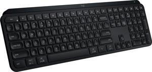 Logitech - MX Keys S Advanced Full-size Wireless Scissor Keyboard with Backlit keys - Black (920-011406)