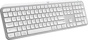 Logitech - MX Keys S Advanced Full-size Wireless Scissor Keyboard for PC and Mac with Backlit keys - Pale Gray (920-011559)