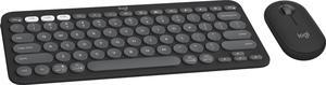 Logitech - Pebble 2 Combo Compact Wireless Scissor Keyboard and Mouse Bundle for Windows, macOS, iPadOS, Chrome - Graphite (920-012061)
