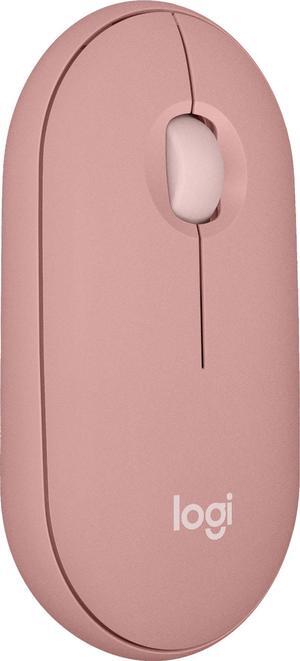 Logitech - Pebble Mouse 2 M350s Slim Lightweight Wireless Silent Ambidextrous Mouse with Customizable Buttons - Rose (910-007023)