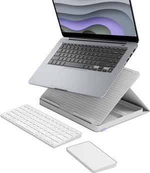 Logitech - Casa Pop-Up Desk Work From Home Kit Compact Wireless Keyboard, Touchpad and Laptop Stand for Laptop/MacBook (10 to 17) - Nordic Calm (920-011238)