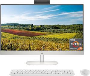 HP 27 inch All-in-One Desktop PC, FHD Display, AMD Ryzen 5 7520U, 8 GB RAM, 512 GB SSD, AMD Radeon Graphics, Windows 11 Home, 27-cr0060 (2023) (7H0U5AA#ABA)
