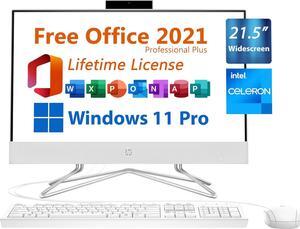 HP 2024 All-in-One Desktop, 21.5" FHD, Free Microsoft Office 2021 with Lifetime License, Intel Dual-Core Celeron J4025 2GHz, 16GB DDR4, 1TB PCIe SSD, RJ-45, Windows 11 Pro, MarsPC