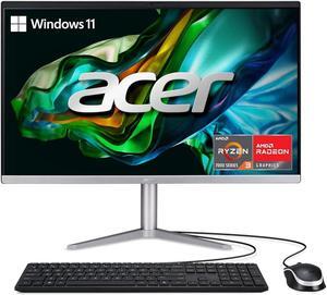 Acer Aspire C24-1300-UR31 AIO Desktop | 23.8" Full HD IPS Display | AMD Ryzen 3 7320U Quad-Core Processor | AMD Radeon 610M Graphics | 8GB LPDDR5 | 512GB PCIe SSD | Wi-Fi 6E | Windows 1 (DQ.BKRAA.001)