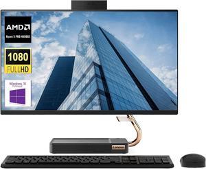Lenovo Ideacentre A540 23.8" FHD All-in-One Desktop, AMD Ryzen 5 Pro 4650GE, 32GB RAM 2TB PCIe SSD, Webcam, HDMI, Wireless Keyboard  and  Mouse, Windows 10 Pro, Black
