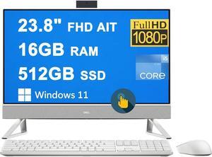 Dell Inspiron 5000 5410 24 AIO Desktop 23.8" FHD AG AIT InfinityEdge Touchscreen 12th Generation Intel 10-Core i5-1235U (Beats i7-1195G7) 16GB RAM 512GB SSD USB-C HDMI FHD Camera Win11 White