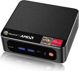 Beelink Mini PC AMD Ryzen 7 5700U Up to 4.3GHz 8C/16T, SER5 16GB RAM 1TB SSD Graphics 8core 1900 MHz, M.2 SSD NVME 2280 Mini Computer WiFi 6/BT5.2/HDMI/DP/USB3.2,Gaming/Office