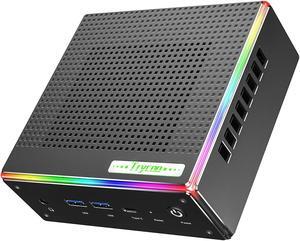Trycoo HA-4 Mini PC, AMD Ryzen 7 7840HS(5.1GHz) 8C/16T Mini Computer,32GB DDR5 RAM 1TB NVMe SSD,WiFi 6/BT 5.2/HD/DP/Full Function Type-C/RJ45/TDP up to 65W,Support 64GB RAM and 4TB SSD Ex (HA-47840HS)
