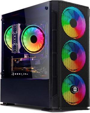 AQVIN Tower Gaming Computer Desktop - Intel Core i7 4-Core Processor Up to 3.9Ghz, 1TB SSD Storage 32GB RAM Memory, GeForce GTX 1660 Super GDDR6 6GB, RGB Lights, HDMI, AC WiFi, Windows 10  (AQVINAQ10)