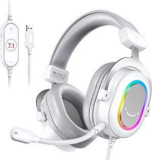 FIFINE USB RGB Gaming Headset with 7.1 Surround Sound for PC/Laptop/PS4 (ABCD2301H6W)