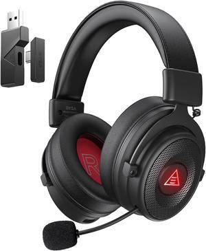 EKSA USB Gaming Headset for PC - Computer Headset with Detachable Noise Cancelling Mic, 7.1 Surround Sound, 50MM Driver - Headphones with Microphone for PS4/PS5, Xbox One, Laptop, Office (Wireless)