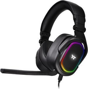 Thermaltake Argent H5 RGB 7.1 Surround Gaming Headset, 50mm Hi-Res Drivers, Compatible with PC, Xbox One, PS4, Mac, Mobile and Nintendo Switch, Black, GHT-THF-DIECBK-31 (GHT-THF-DIECBK-31)