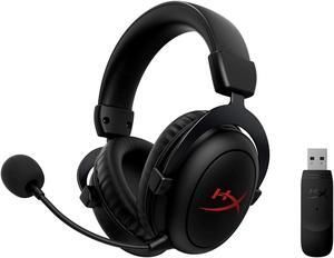 HyperX Cloud Core  Wireless Gaming Headset for PC, DTS Headphone:X Spatial Audio, Memory Foam Ear Pads, Durable Aluminum Frame, Detachable Noise Cancelling Microphone,Black (4P5D5AA)