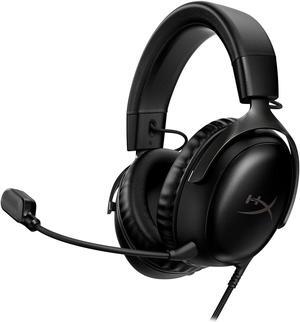 HyperX Cloud III Wired Gaming Headset, PC, PS5, Xbox Series X|S, Angled 53mm Drivers, DTS Spatial Audio, Memory Foam, Durable Frame, Ultra-Clear 10mm Mic, USB-C, USB-A, 3.5mm Black (727A8AA) HyperX Cloud III Wired Gaming Headset, PC, PS5, Xbox Series X|S, Angled 53mm Drivers, DTS Spatial Audio, Memory Foam, Durable Frame, Ultra-Clear 10mm Mic, USB-C, USB-A, 3.5mm Black (727A8AA)