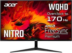 Acer Nitro RG321QU Pbiipx 31.5" Zero-Frame IPS WQHD 2560 x 1440 Gaming Monitor | AMD FreeSync Premium | Overclock to 170Hz | 1ms (VRB) | Ultra-Thin | 1 x Display Port 1.4  and  2 x HDMI (UM.JR1AA.P01)