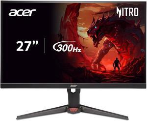 Acer Nitro 27" WQHD 2560x1440 IPS PC Gaming Monitor | AMD FreeSync Premium | 300Hz | Up to 0.5ms | 99% sRGB | DisplayHDR 400 | ErgoStand | VESA Mounting | 1 x DP 1.4  and  2 x HDMI 2.1  (UM.HX2AA.307)