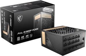 MSI - MEG Ai1300P PCIE 5 & ATX 3.0 Gaming Power Supply - Full Modular - 80 Plus Platinum Certified 1300W - 100% Japanese 105°C Capacitors - Compact Size - ATX PSU