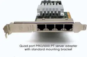 Intel EXPI9404PTLBLK PRO/1000 PT 4-Port Low Profile PCI-E Server Adapter, Bulk
