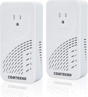 Comtrend G.hn Powerline Adapter with Pass-Through Outlet, 2-Unit Kit, PG-9182PT-KIT