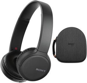 Sony WH-CH510 Wireless On-Ear Headphones, Black (WHCH510/B) with Hardshell Headphone Case Bundle (2 Items)