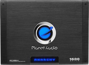 Planet Audio AC1600.4 4 Channel Car Amplifier - 1600 Watts, Full Range, Class A/B, 2-4 Ohm Stable, Mosfet Power Supply, Bridgeable
