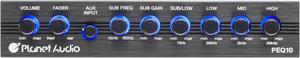 Planet Audio Half-DIN, Band Car Equalizer, Subwoofer Output with Adjustable Filter, Fixed Bands