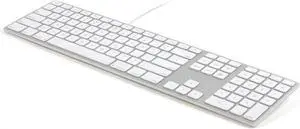 Matias FK318S USB Wired Aluminum Keyboard with Numeric Keypad and Built-in 2-Port Hi-Speed USB 2.0 Hub - Compatible with Mac (Silver) Matias FK318S USB Wired Aluminum Keyboard with Numeric Keypad and Built-in 2-Port Hi-Speed USB 2.0 Hub - Compatible with Mac (Silver)