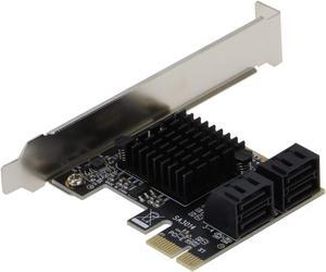 Sedna - PCIe 4 Port SATA6G Adapter Card (Marvell 9215) with Low Profile Bracket