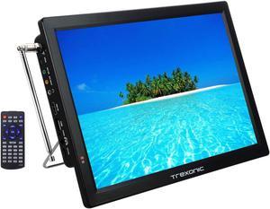 Trexonic Portable Rechargeable 14" LED TV with HDMI, SD/MMC, USB, VGA, AV in/Out and Built-in Digital Tuner