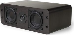 Micca OoO Center Channel Bookshelf Speaker with 3-Inch Woofers and Silk Tweeter (Dark Walnut, Each)