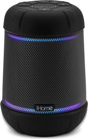 iHome Alexa Built-in Bluetooth Speaker Portable Wireless Waterproof Rechargeable Lights Up to Music, with Speakerphone, Passive Subwoofer, Carry Strap, Durable Shockproof Floatable Design (IBT158)