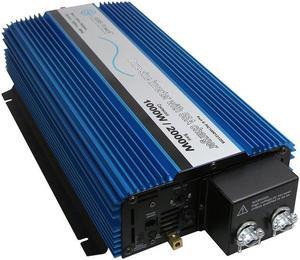 AIMS Power PIC100012120S Pure Sine Inverter, 1000 Continuous, 2000W Surge (Peak Power), Selectable 25A or 55A Battery Charger, Built in Transfer Switch, 12V DC Input