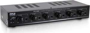 6 Channel Speaker Selector Switch - Multi Zone A B Speaker Distribution Controller Box w/ Independent Audio Source Volume Control, Supports Home Theater Stereo Receiver System - Pyle PSLSW6