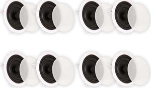 Theater Solutions TS65C in Ceiling 6.5" Speakers Surround Sound Home Theater 4 Pair Pack