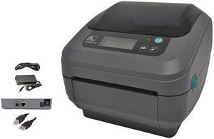 Zebra GX420 Desktop Barcode and Shipping Label Printer, USB - Ethernet - Serial Interfaces, 4 Inch, Direct Thermal, with Power Supply