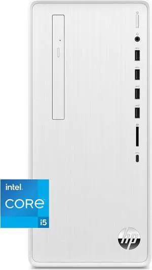 HP Pavilion TP01-3016 Intel Core i5-12400 2.50 GHz up to 4.4 GHz 12GB DDR4 256GB PCIe NVMe M.2 SSD Intel UHD Graphics 730 Windows 11 Home Desktop, White - 577M9AA