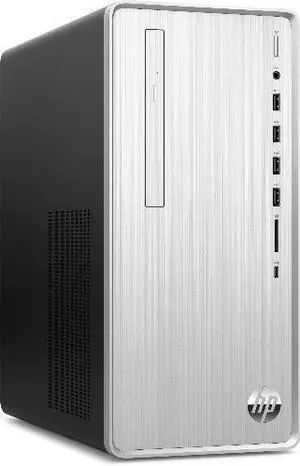 HP Pavilion TP01-2137c AMD Ryzen 5 5600G 3.9 GHz up to 4.4 GHz 12GB DDR4 1TB 7200 rpm SATA HDD 256GB PCIe NVMe SSD Windows 11 Home Desktop, Silver - 318H8AA