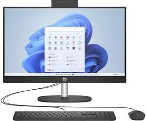 HP 24-CR0000M 23.8" FHD IPS AMD Athlon Gold 7220U 2.4 GHz up to 3.7 GHz 8GB RAM 256GBSSD AMD Radeon Graphics Windows 11 Home All-In-One Desktop - 947R8AV-V007