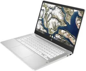 HP Chromebook 14at-na100 14" FHD IPS Intel Celeron N4500 1.10 GHz up to 2.8 GHz 4GB RAM 64GB eMMC Intel UHD Graphics ChromeOS Laptop, White - 323Q1AV-I311